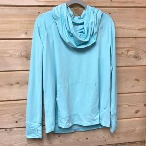 Lands’ End Sport Pullover Cowl Neck Top Sz XL
